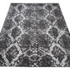 DREAM Tapis Moderne Serpent Moucheté Noir Blanc Fin