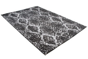 DREAM Tapis Moderne Serpent Moucheté Noir Blanc Fin