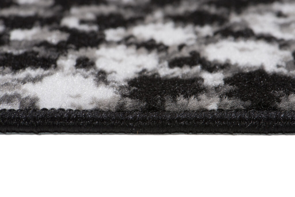 DREAM Tapis Moderne Serpent Moucheté Noir Blanc Fin