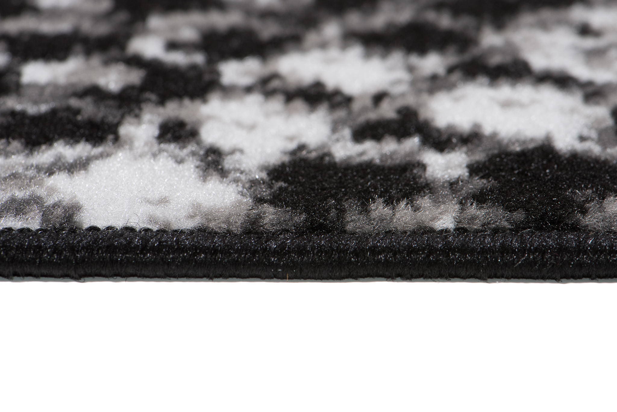 DREAM Tapis Moderne Serpent Moucheté Noir Blanc Fin