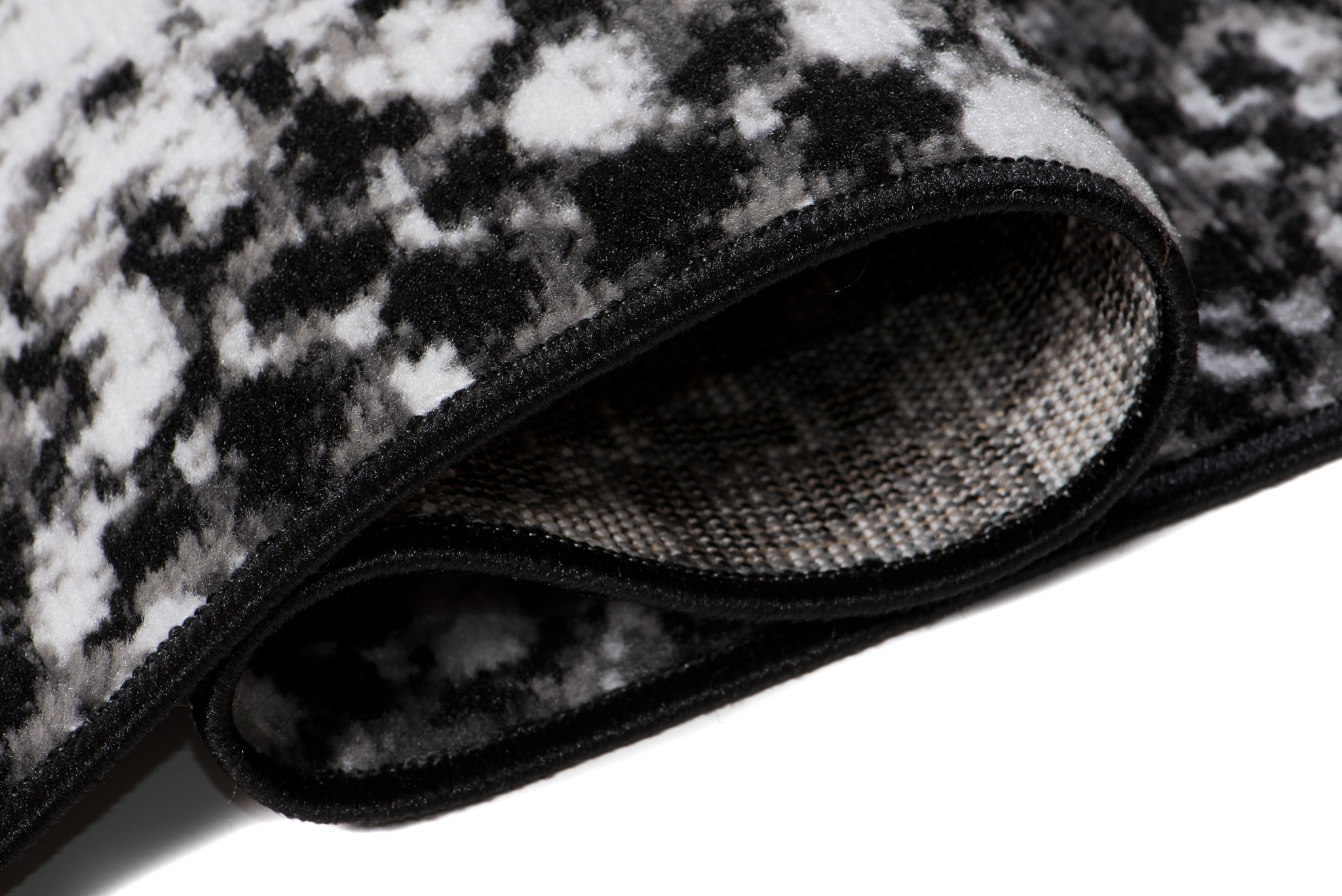 DREAM Tapis Moderne Serpent Moucheté Noir Blanc Fin