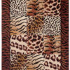 DREAM Tapis Moderne Animal Sauvage Tigre Panthère Marron Beige Fin