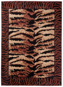 DREAM  Tapis Moderne Animal Sauvage Tigre Marron Noir Fin