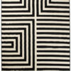 DREAM Tapis Moderne Optique Rayures Géométrique Noir Blanc Fin