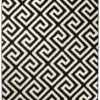 DREAM Tapis Moderne Optique Géométrique Noir Blanc Fin