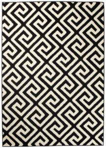 DREAM Tapis Moderne Optique Géométrique Noir Blanc Fin