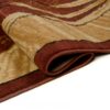 ATLAS Tapis Moderne Floral Feuilles Marron Beige  Fin