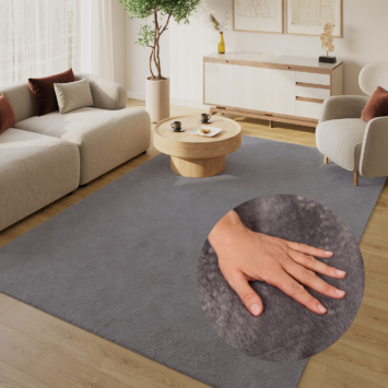 Tapis Lumi Gris Foncé Antidérapant