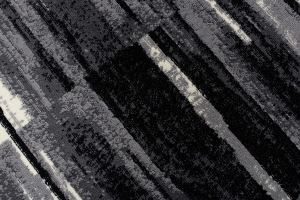 Tapis De Passage Dream Abstrait Gris Noir Lignes