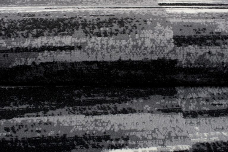 Tapis De Passage Dream Abstrait Gris Noir Lignes