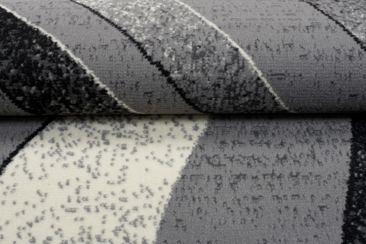 Tapis De Passage Dream Moderne Gris Clair Vagues
