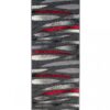 Tapis De Passage Dream Moderne Gris Rouge Lignes
