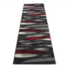 Tapis De Passage Dream Moderne Gris Rouge Lignes