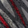 Tapis De Passage Dream Moderne Gris Rouge Lignes