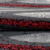 Tapis De Passage Dream Moderne Gris Rouge Lignes
