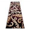 Tapis De Passage Dream Bordeaux Crème Ornements Feuilles