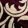 Tapis De Passage Dream Bordeaux Crème Ornements Feuilles