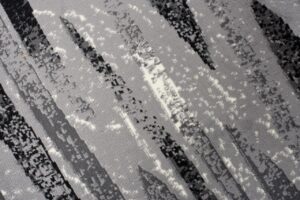 Tapis De Passage Dream Moderne Gris Noir Lignes