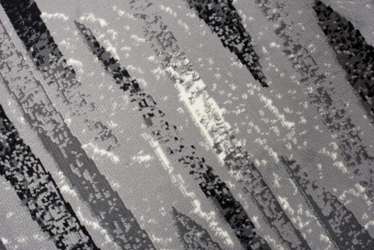 Tapis De Passage Dream Moderne Gris Noir Lignes