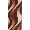 Tapis De Passage Dream Moderne Marron Foncé Crème Vagues