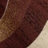 Tapis De Passage Dream Moderne Marron Foncé Crème Vagues