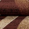 Tapis De Passage Dream Moderne Marron Foncé Crème Vagues