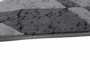 Tapis De Passage Dream Gris Blanc Cadre Cercles