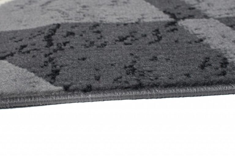 Tapis De Passage Dream Gris Blanc Cadre Cercles