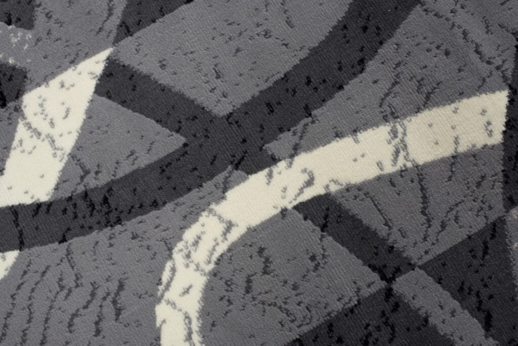Tapis De Passage Dream Gris Blanc Cadre Cercles