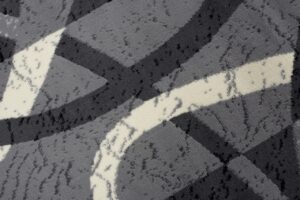 Tapis De Passage Dream Gris Blanc Cadre Cercles