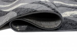 Tapis De Passage Dream Gris Blanc Cadre Cercles
