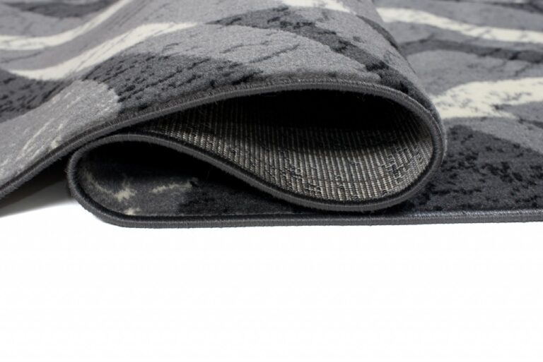 Tapis De Passage Dream Gris Blanc Cadre Cercles