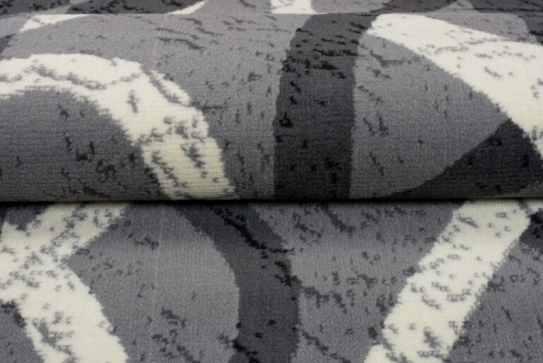 Tapis De Passage Dream Gris Blanc Cadre Cercles
