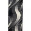 Tapis De Passage Dream Moderne Gris Foncé Vagues