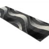 Tapis De Passage Dream Moderne Gris Foncé Vagues