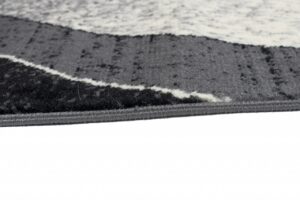 Tapis De Passage Dream Moderne Gris Foncé Vagues