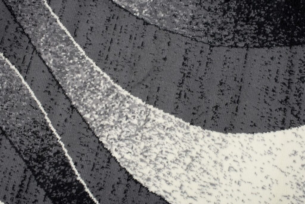 Tapis De Passage Dream Moderne Gris Foncé Vagues