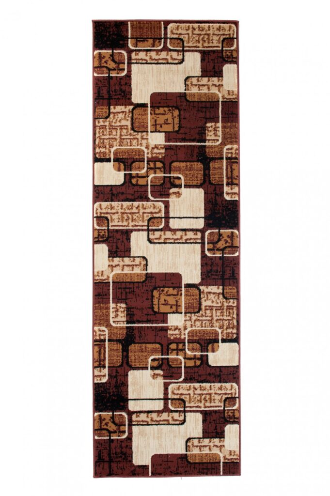 Tapis De Passage Dream Marron Géométrique Rectangles