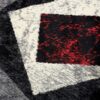 Tapis De Passage Dream Géométrique Gris Rouge Carrés