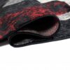 Tapis De Passage Dream Géométrique Gris Rouge Carrés