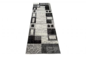 Tapis De Passage Dream Géométrique Gris Noir Rectangles