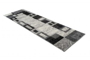 Tapis De Passage Dream Géométrique Gris Noir Rectangles