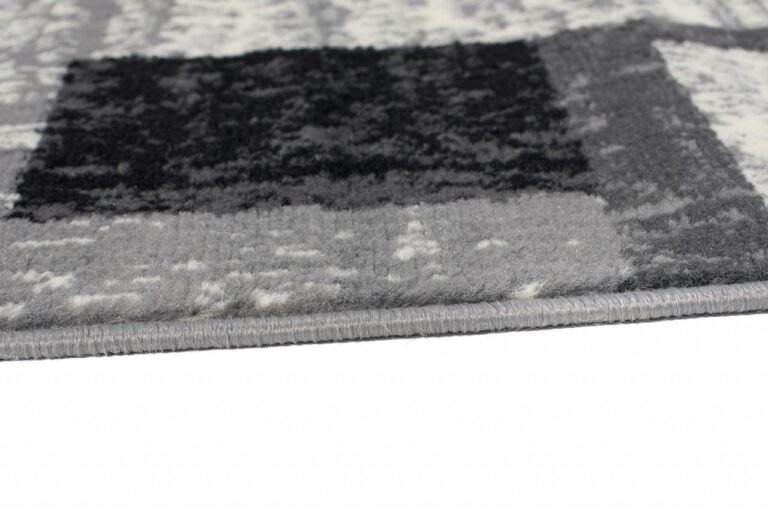 Tapis De Passage Dream Géométrique Gris Noir Rectangles