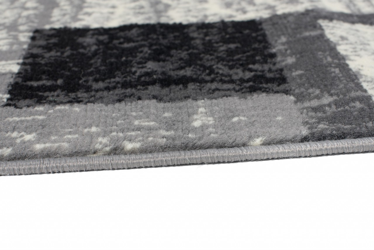Tapis De Passage Dream Géométrique Gris Noir Rectangles