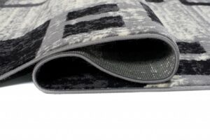 Tapis De Passage Dream Géométrique Gris Noir Rectangles