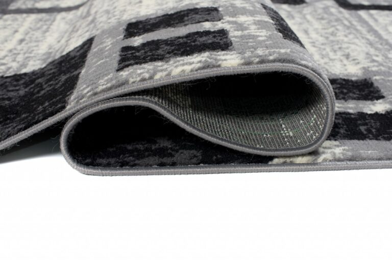 Tapis De Passage Dream Géométrique Gris Noir Rectangles