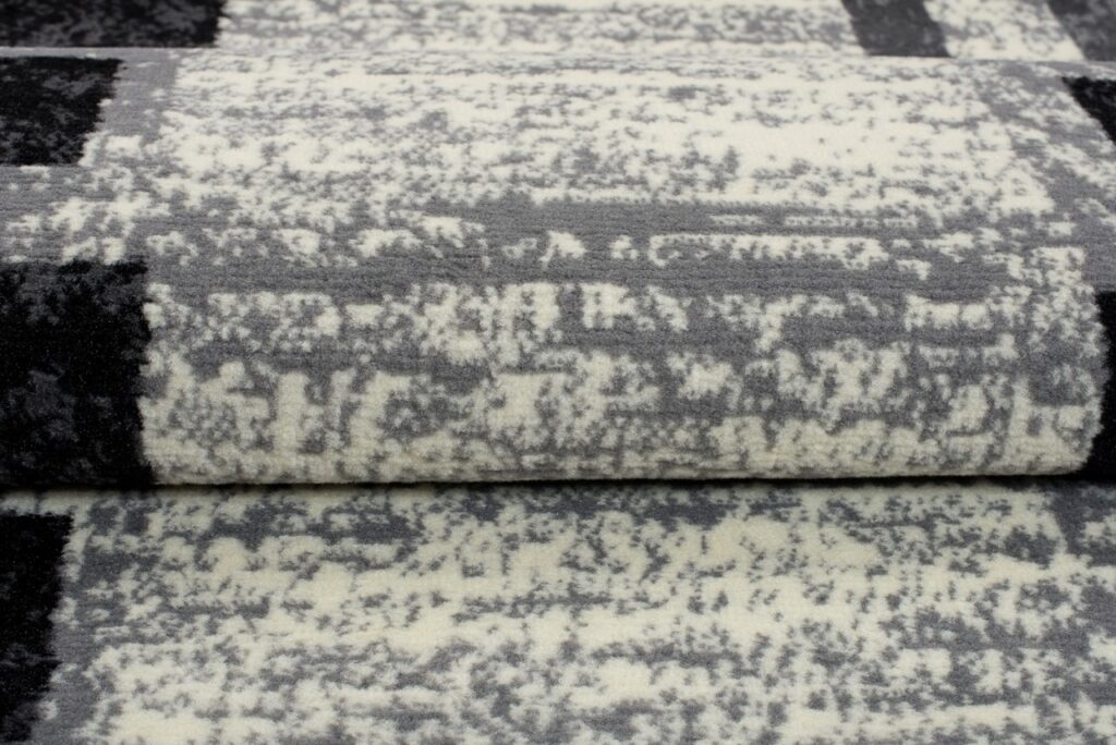 Tapis De Passage Dream Géométrique Gris Noir Rectangles