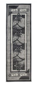 Tapis De Passage Dream Gris Géométrique Fleurs Cadre