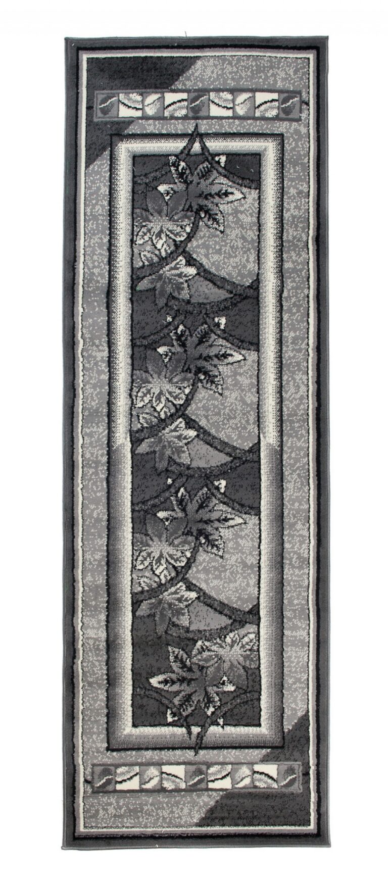 Tapis De Passage Dream Gris Géométrique Fleurs Cadre