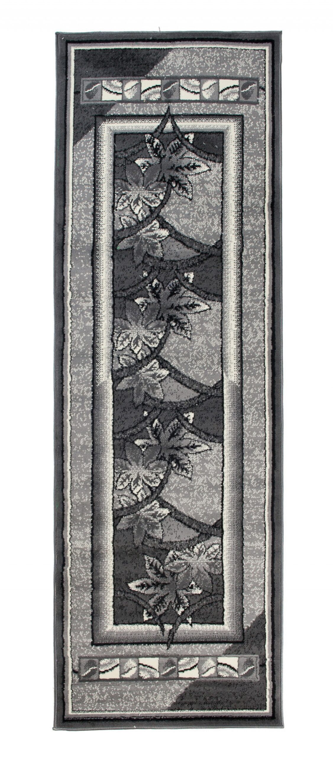 Tapis De Passage Dream Gris Géométrique Fleurs Cadre